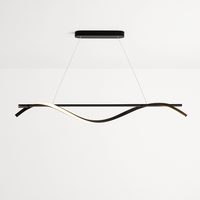 suspension minimaliste en aluminium fer lumière led lustre