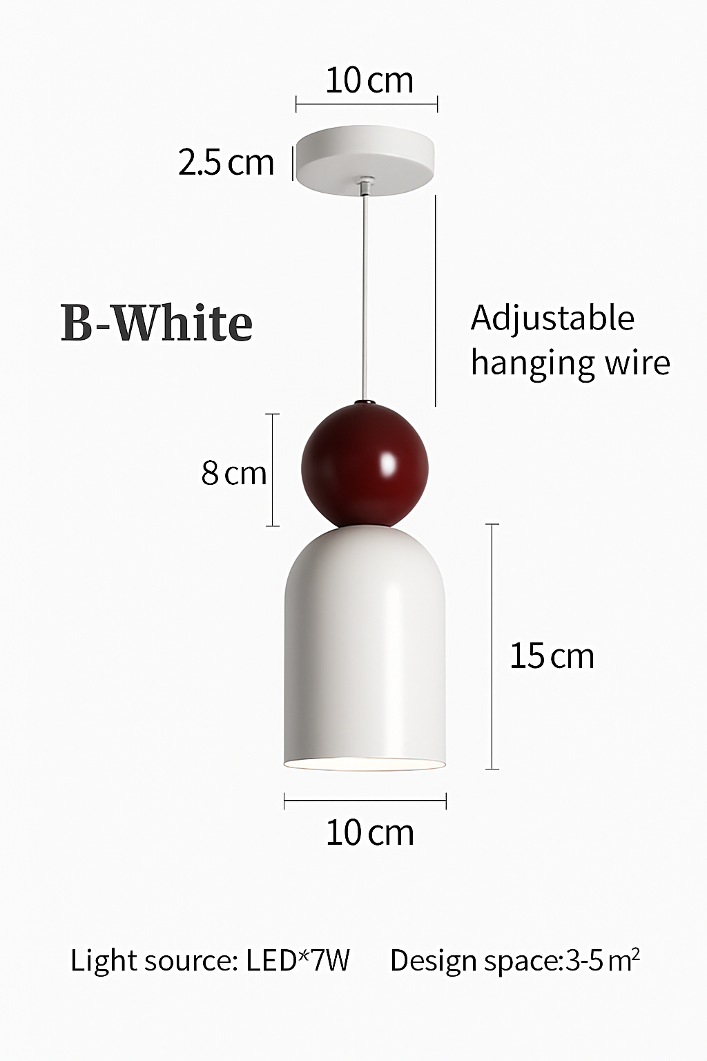 suspension moderne à câble long pour décoration intérieure - vue 7 sur 15