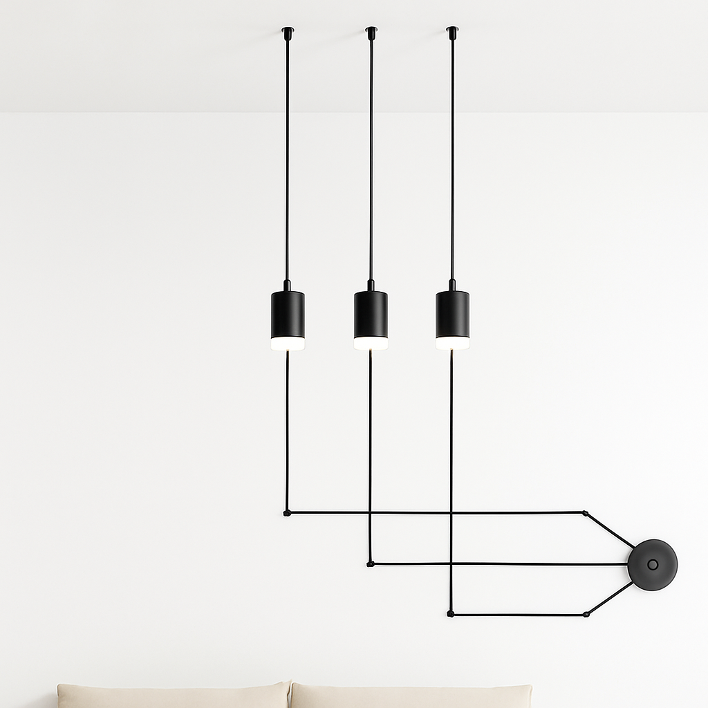 suspension moderne à corde pour un éclairage contemporain élégant - vue 1 sur 12