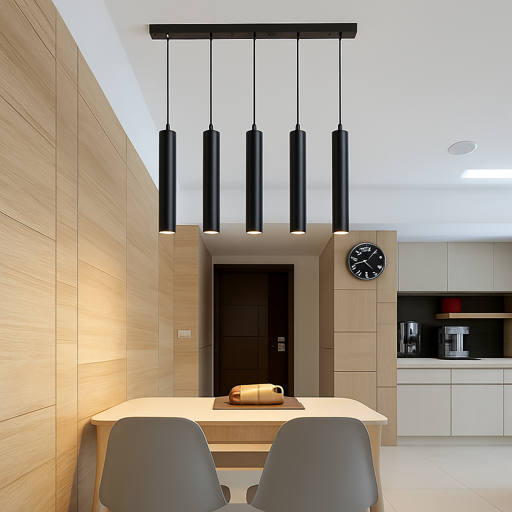 suspension moderne cylindrique en décoration intérieure nordique - vue 6 sur 12