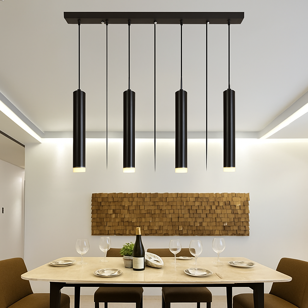 suspension moderne cylindrique en décoration intérieure nordique - vue 7 sur 12