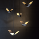 suspension moderne design oiseau volant éclairage tricolore led