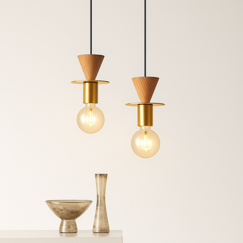 suspension moderne en bois pour bar - vue 2 sur 14
