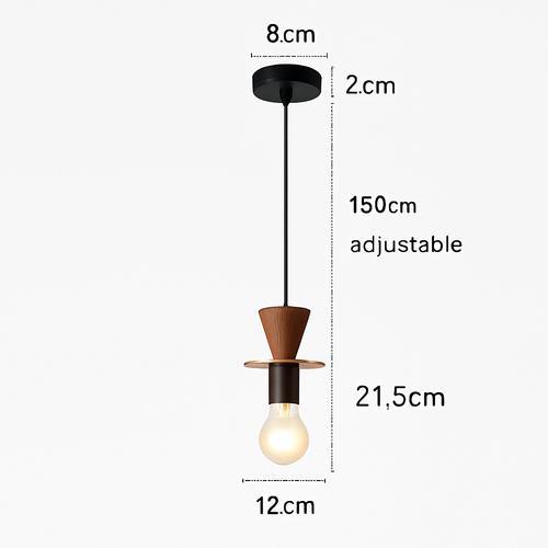 suspension moderne en bois pour bar - vue 12 sur 14