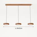 suspension moderne en bois à trois têtes minimaliste