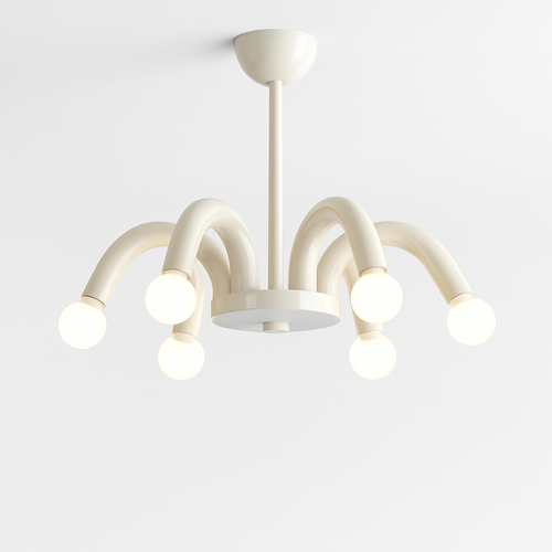 suspension moderne en métal style art déco - vue 5 sur 9