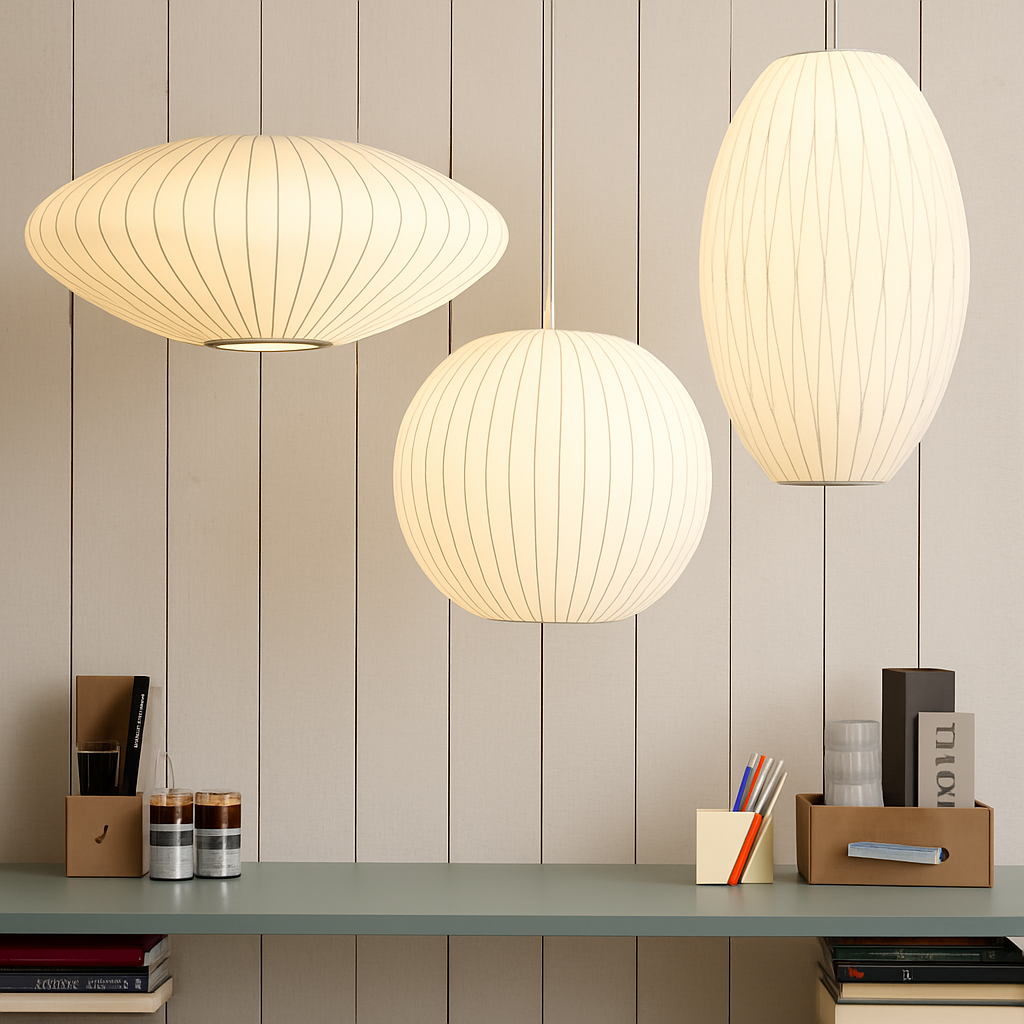 Suspension moderne en papier style japonais Silk - vue 2 sur 30