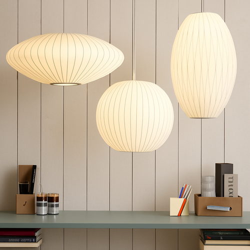 Suspension moderne en papier style japonais Silk - vue 3 sur 30