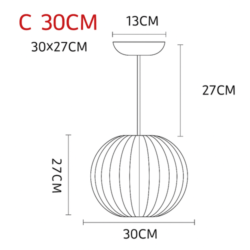 Suspension moderne en papier style japonais Silk - vue 16 sur 30