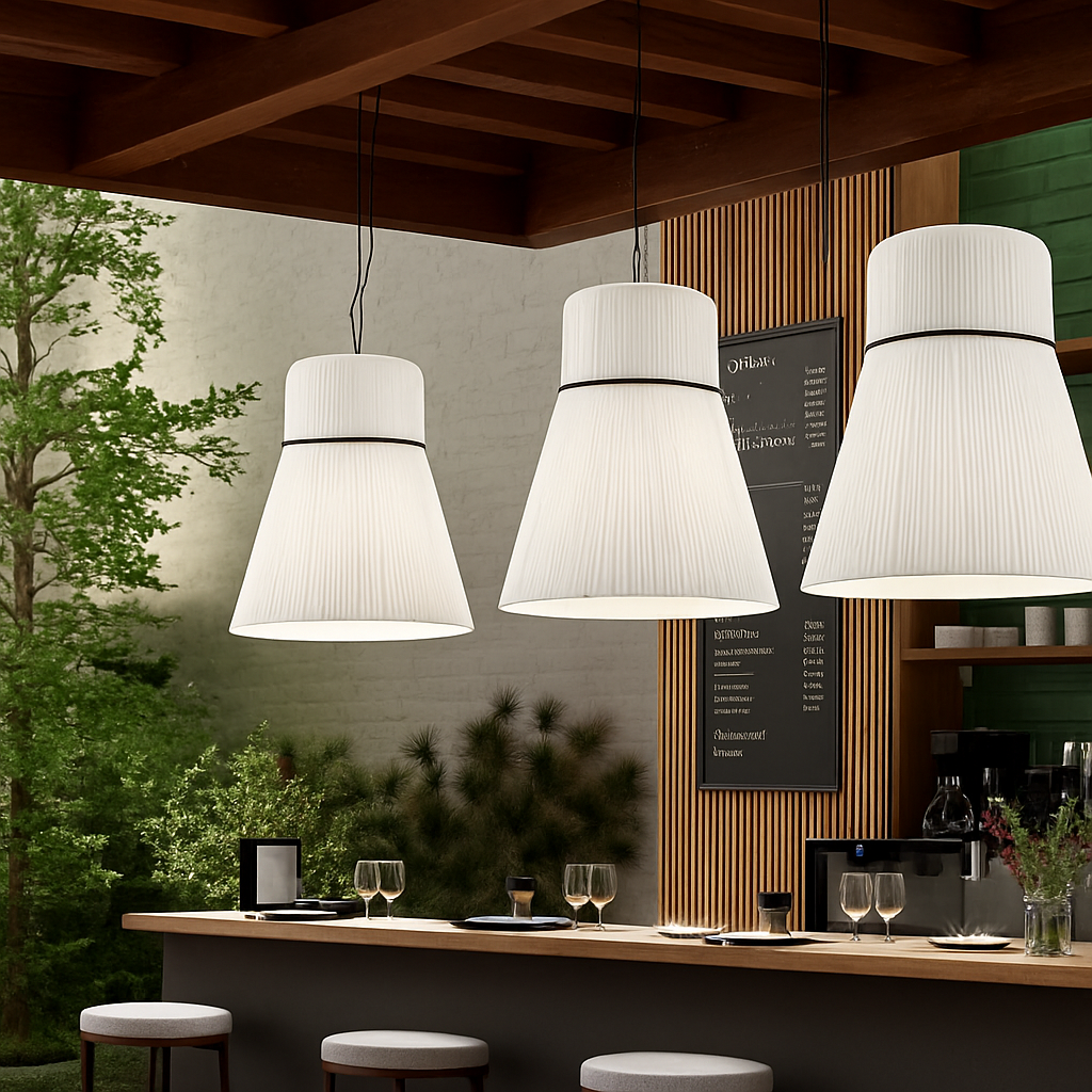 suspension moderne en tissu pour restaurant et café - vue 4 sur 15