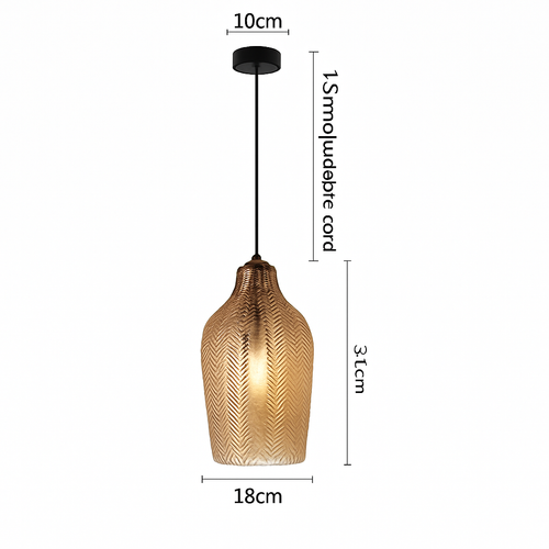 Suspension moderne en verre fumé (plusieurs formes) Guezra - vue 12 sur 16
