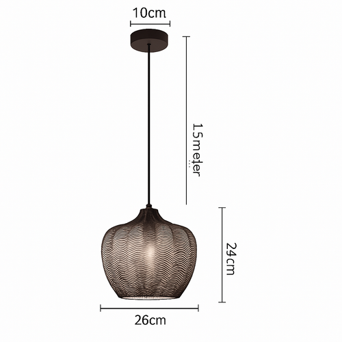 Suspension moderne en verre fumé (plusieurs formes) Guezra - vue 15 sur 16