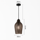 Suspension moderne en verre fumé (plusieurs formes) Guezra