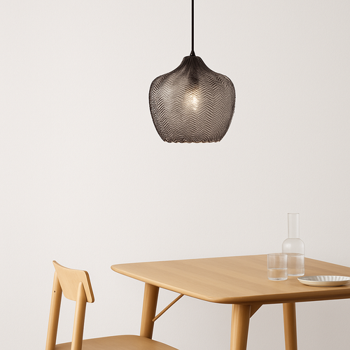 Suspension moderne en verre fumé (plusieurs formes) Guezra - vue 5 sur 16