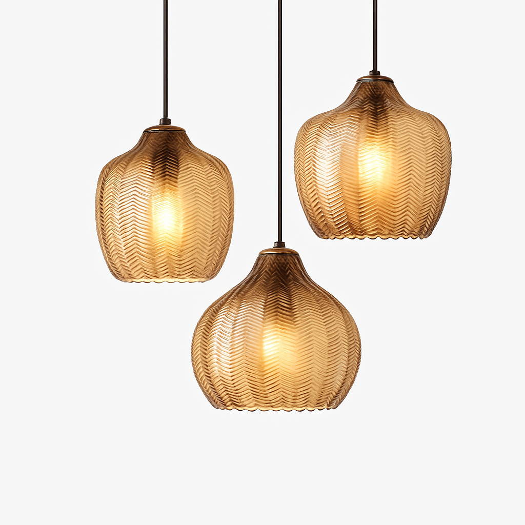 Suspension moderne en verre fumé (plusieurs formes) Guezra - vue 5 sur 16
