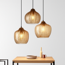 Suspension moderne en verre fumé (plusieurs formes) Guezra