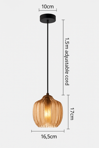 Suspension moderne en verre fumé (plusieurs formes) Guezra