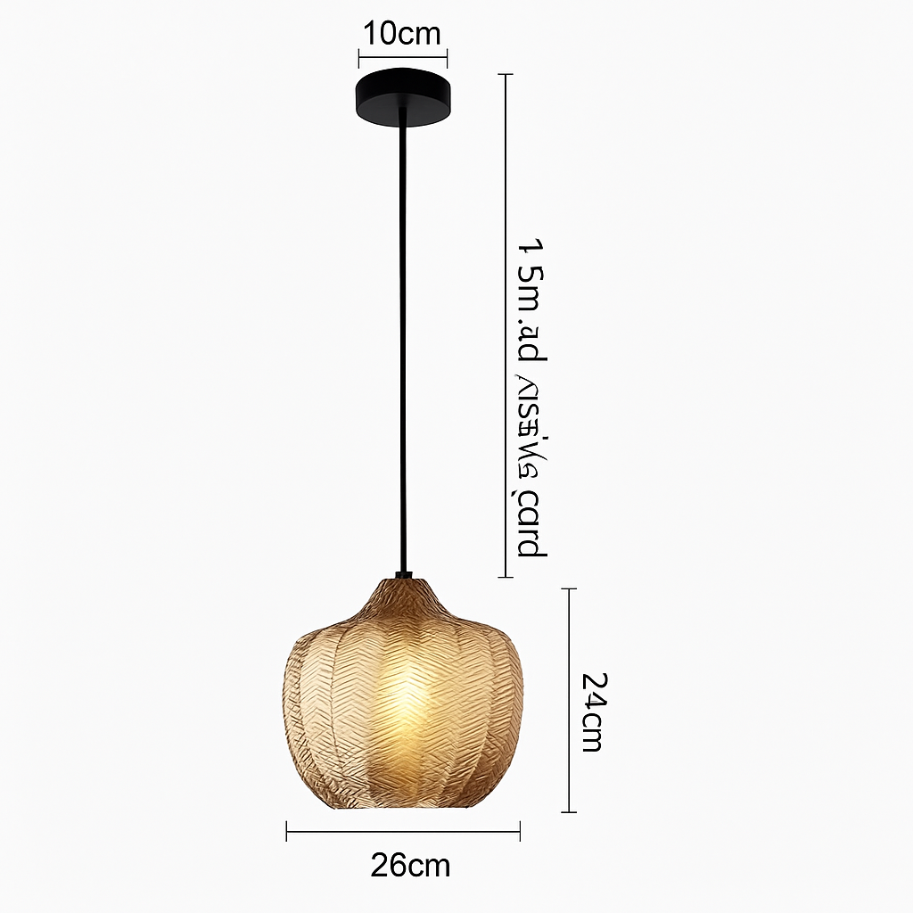 Suspension moderne en verre fumé (plusieurs formes) Guezra - vue 10 sur 16