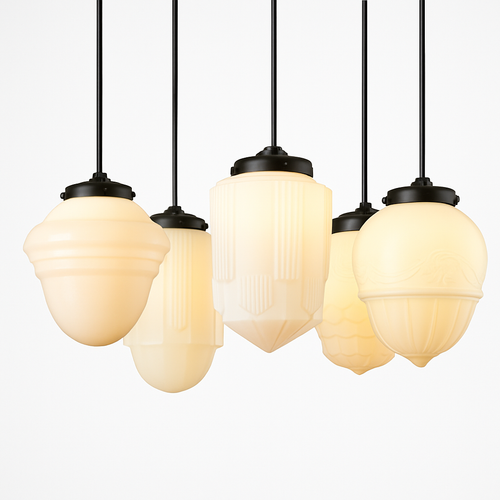 suspension moderne en verre à led pour intérieur élégant - vue 2 sur 21