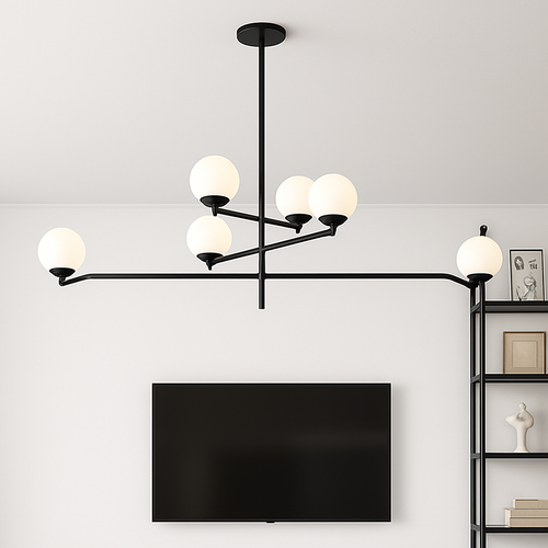 suspension moderne en verre pour décoration intérieure élégante - vue 2 sur 6