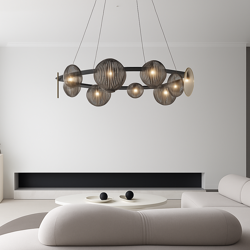 suspension moderne en verre pour décoration intérieure élégante - vue 2 sur 12
