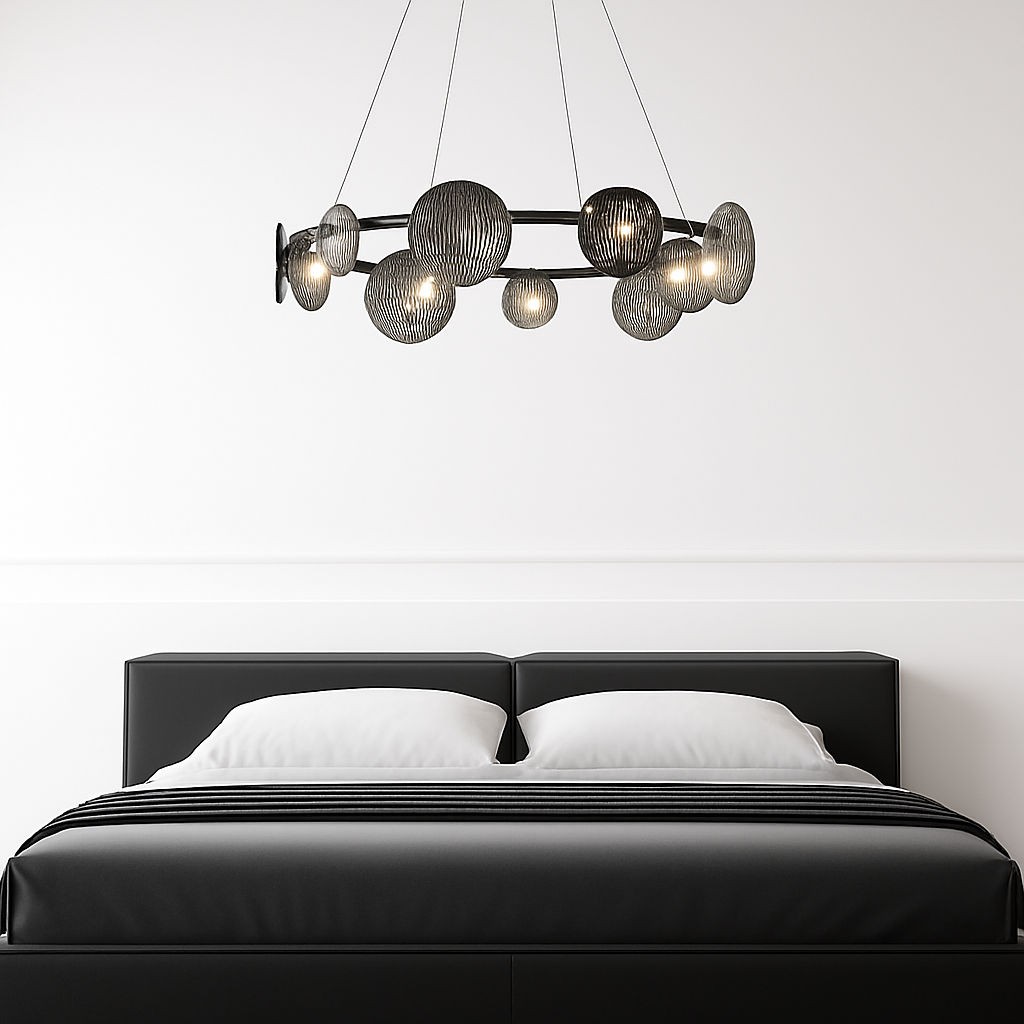 suspension moderne en verre pour décoration intérieure élégante - vue 3 sur 12