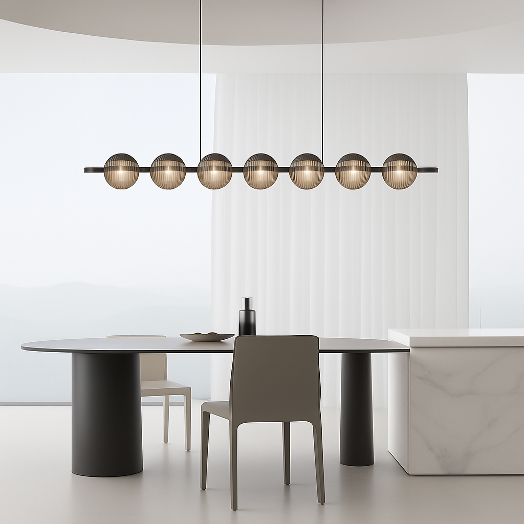 suspension moderne en verre pour décoration intérieure élégante - vue 6 sur 12