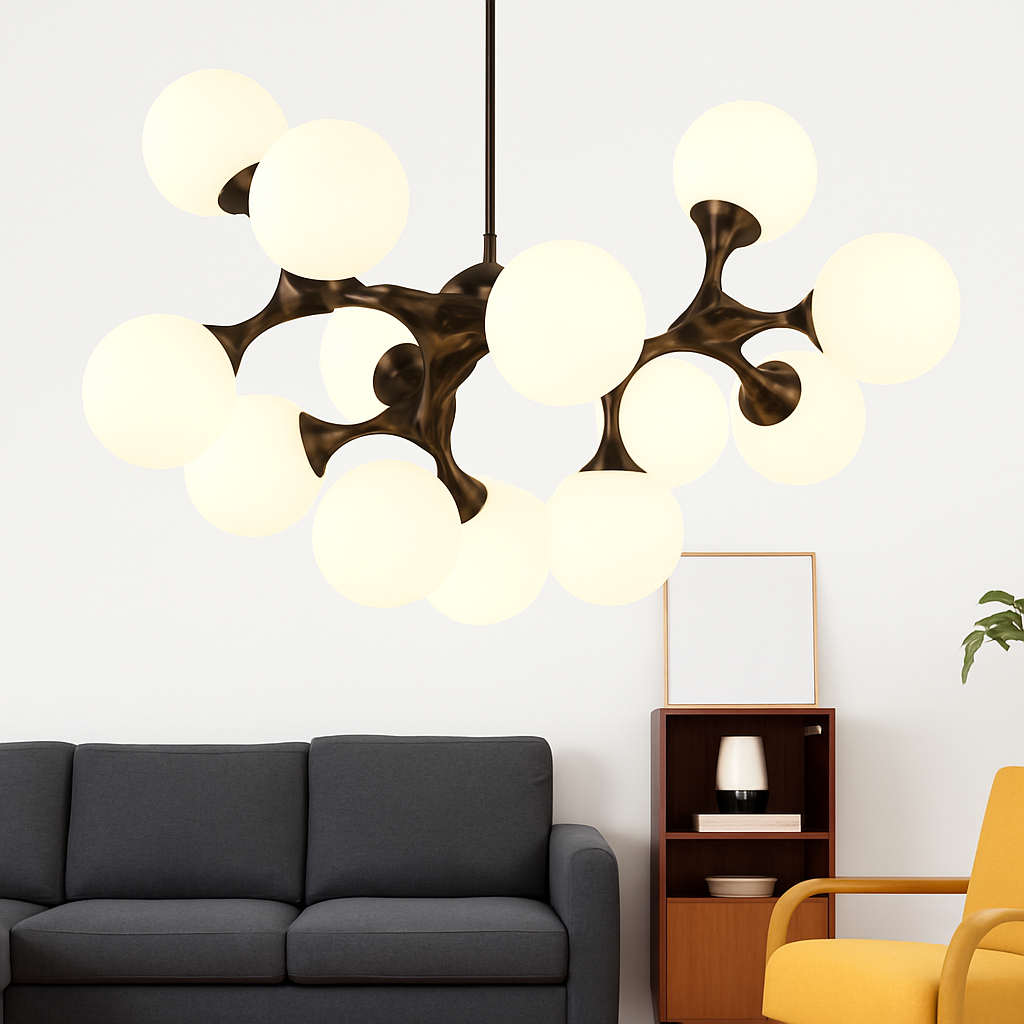 suspension moderne en verre pour décoration intérieure élégante et originale - vue 3 sur 11