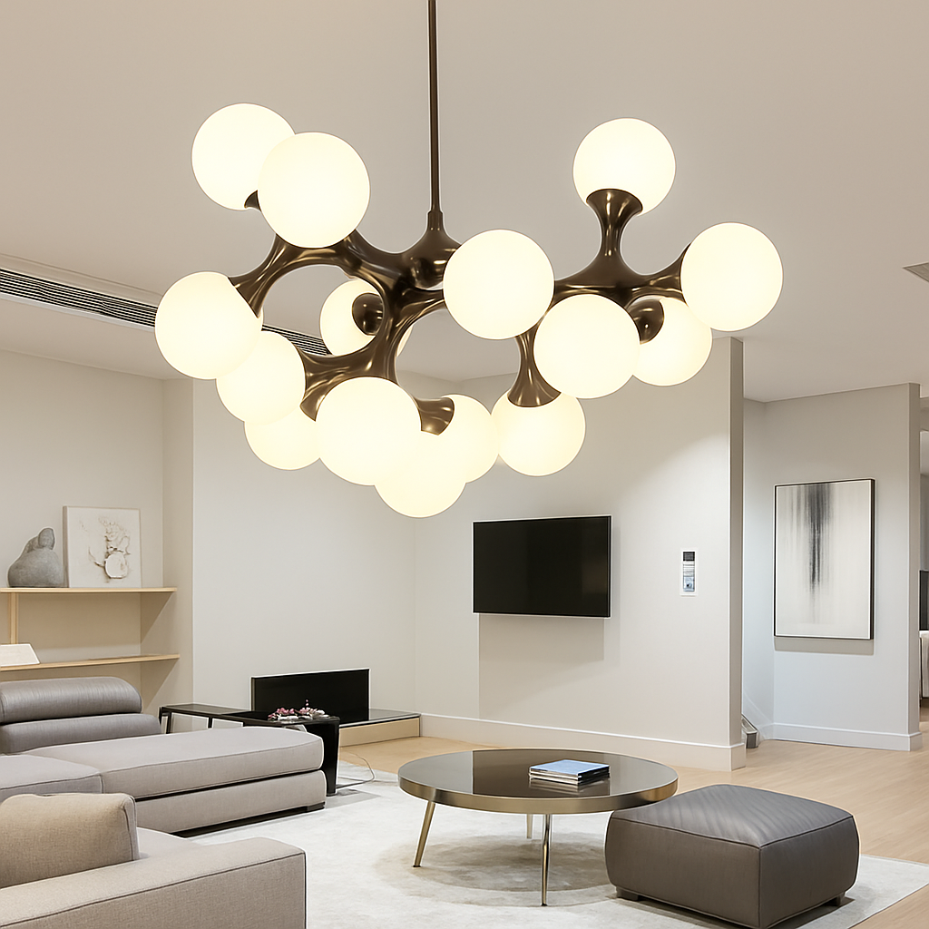 suspension moderne en verre pour décoration intérieure élégante et originale - vue 4 sur 11
