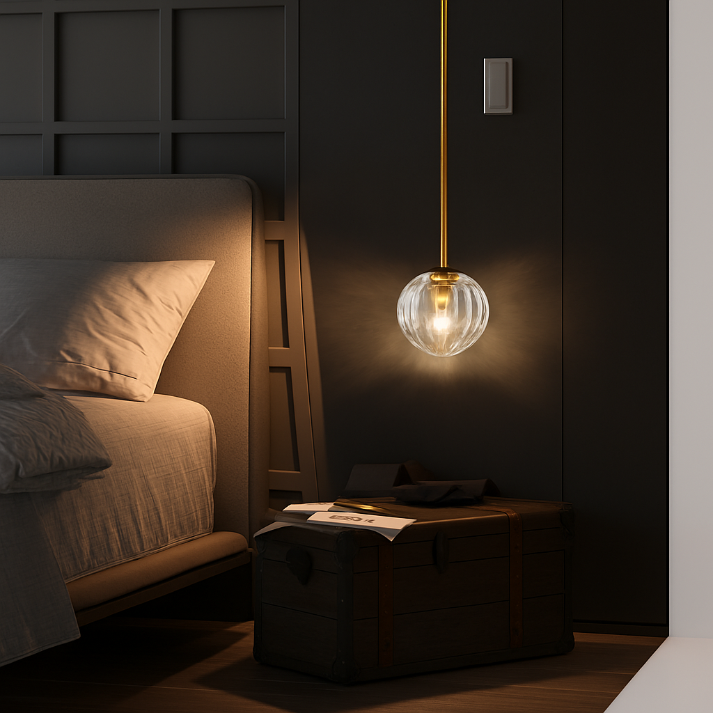 Suspension moderne LED avec abat-jour en cristal Ansley - vue 5 sur 10