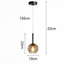 Suspension moderne LED avec abat-jour en cristal Ansley