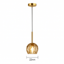 Suspension moderne LED avec abat-jour en cristal Ansley