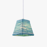 suspension moderne à led en rotin pour intérieur créatif