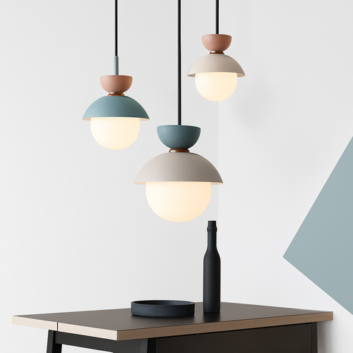 Suspension moderne nordique boule de verre luminaires suspendus suspension cuisine salle à manger chambre décor à la maison luminaire lustre - vue 2 sur 22