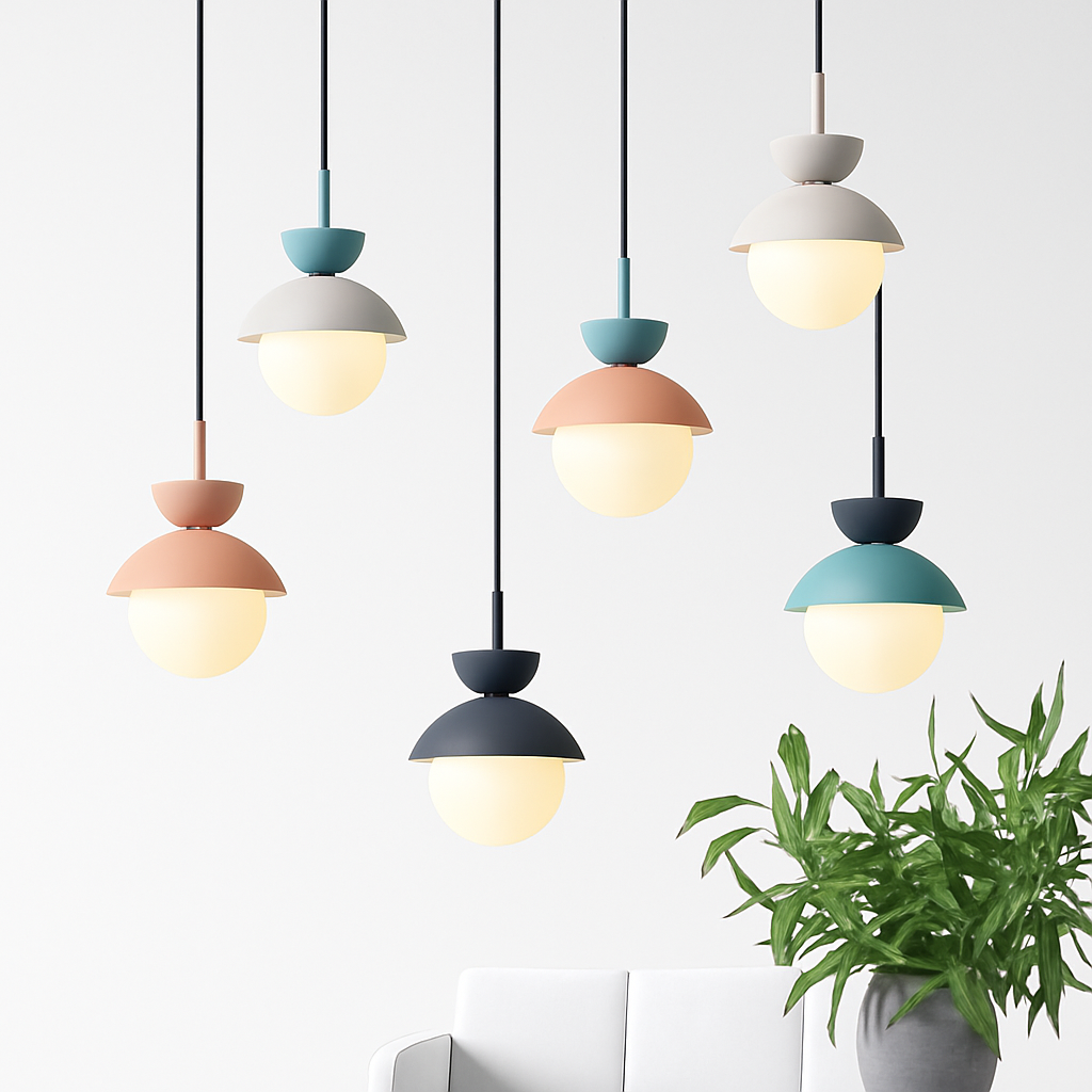 Suspension moderne nordique boule de verre luminaires suspendus suspension cuisine salle à manger chambre décor à la maison luminaire lustre - vue 4 sur 22