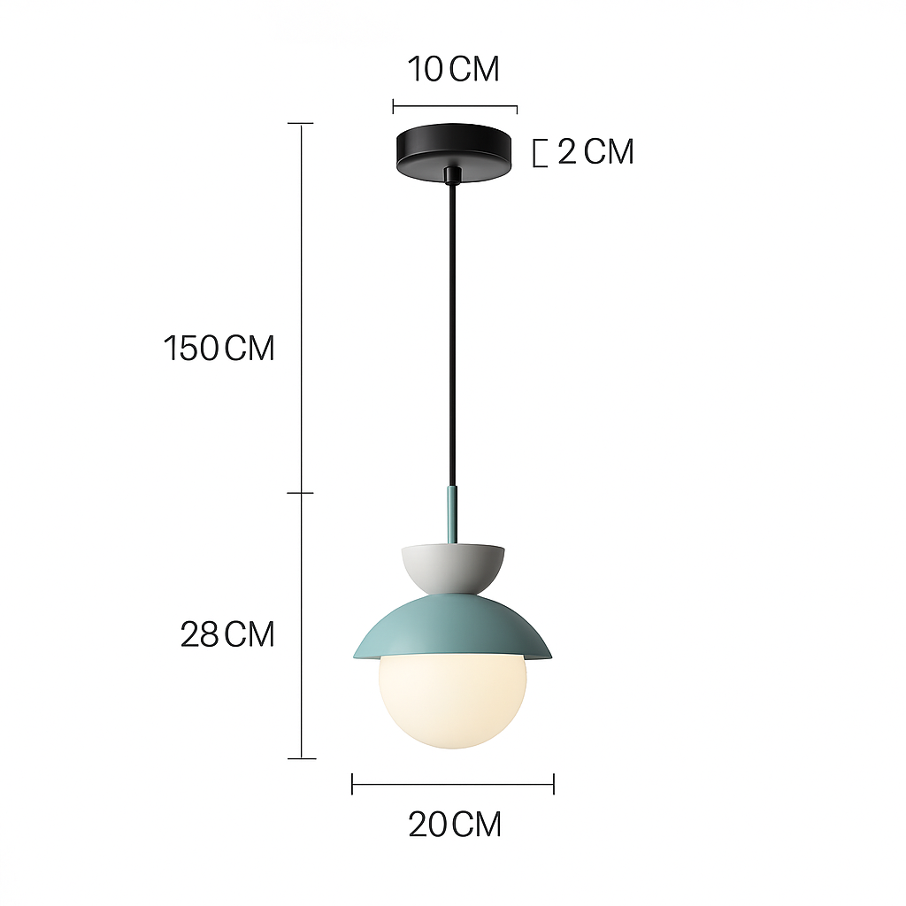 Suspension moderne nordique boule de verre luminaires suspendus suspension cuisine salle à manger chambre décor à la maison luminaire lustre - vue 9 sur 22