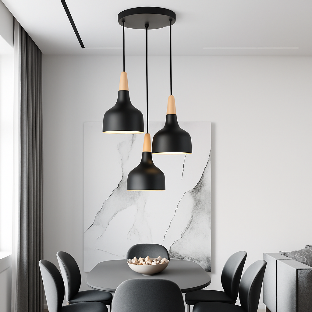 suspension moderne nordique en aluminium rétro pour intérieur design - vue 4 sur 16