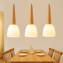 suspension modernes en bois gzmj avec support led
