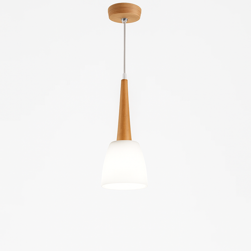 suspension modernes en bois gzmj avec support led - vue 11 sur 10