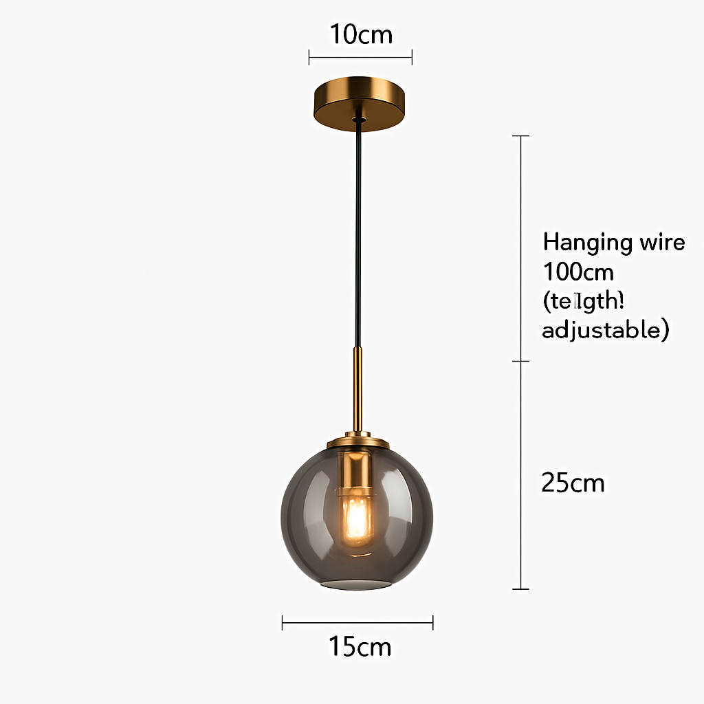 suspension modernes nordiques en verre led pour maison - vue 11 sur 16