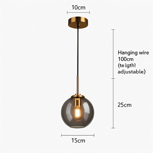 suspension modernes nordiques en verre led pour maison - vue 12 sur 16