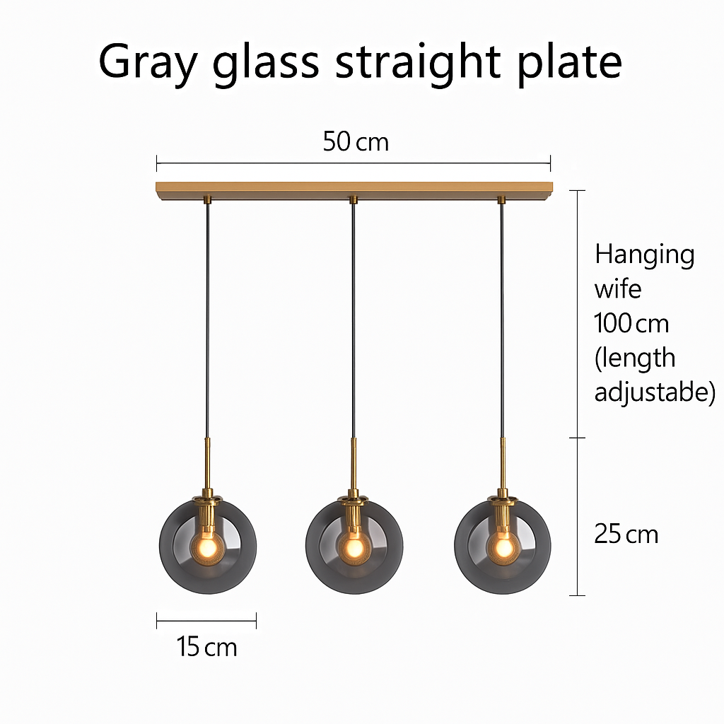 suspension modernes nordiques en verre led pour maison - vue 13 sur 16