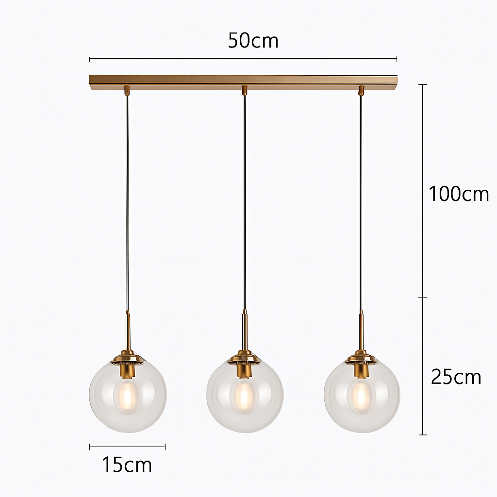 suspension modernes nordiques en verre led pour maison - vue 14 sur 16