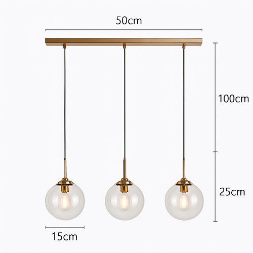 suspension modernes nordiques en verre led pour maison - vue 15 sur 16