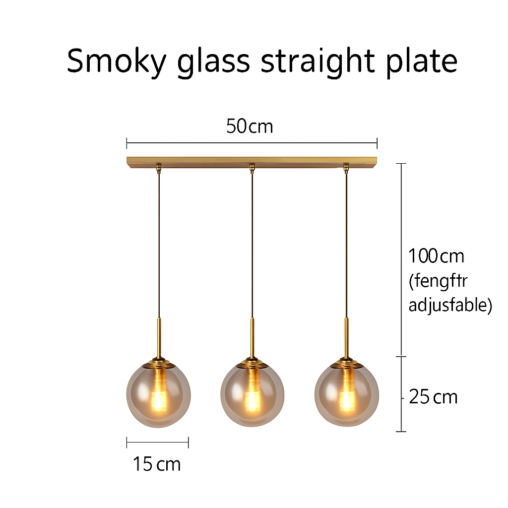 suspension modernes nordiques en verre led pour maison - vue 15 sur 16