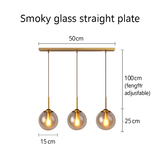 suspension modernes nordiques en verre led pour maison - vue 16 sur 16