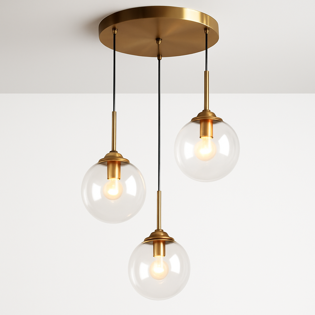 suspension modernes nordiques en verre led pour maison - vue 10 sur 16