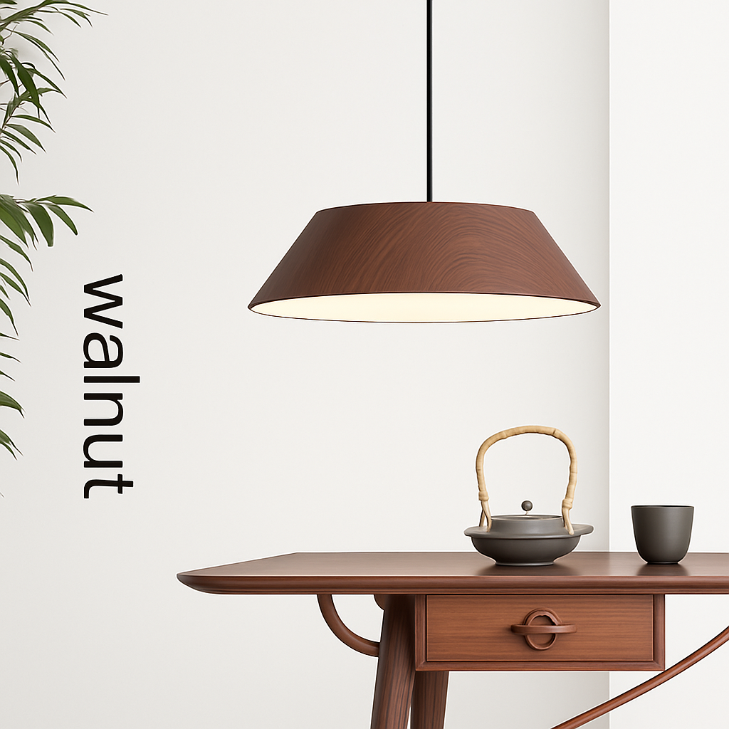 suspension nordique bois design wabi sabi pour café ou art - vue 3 sur 8