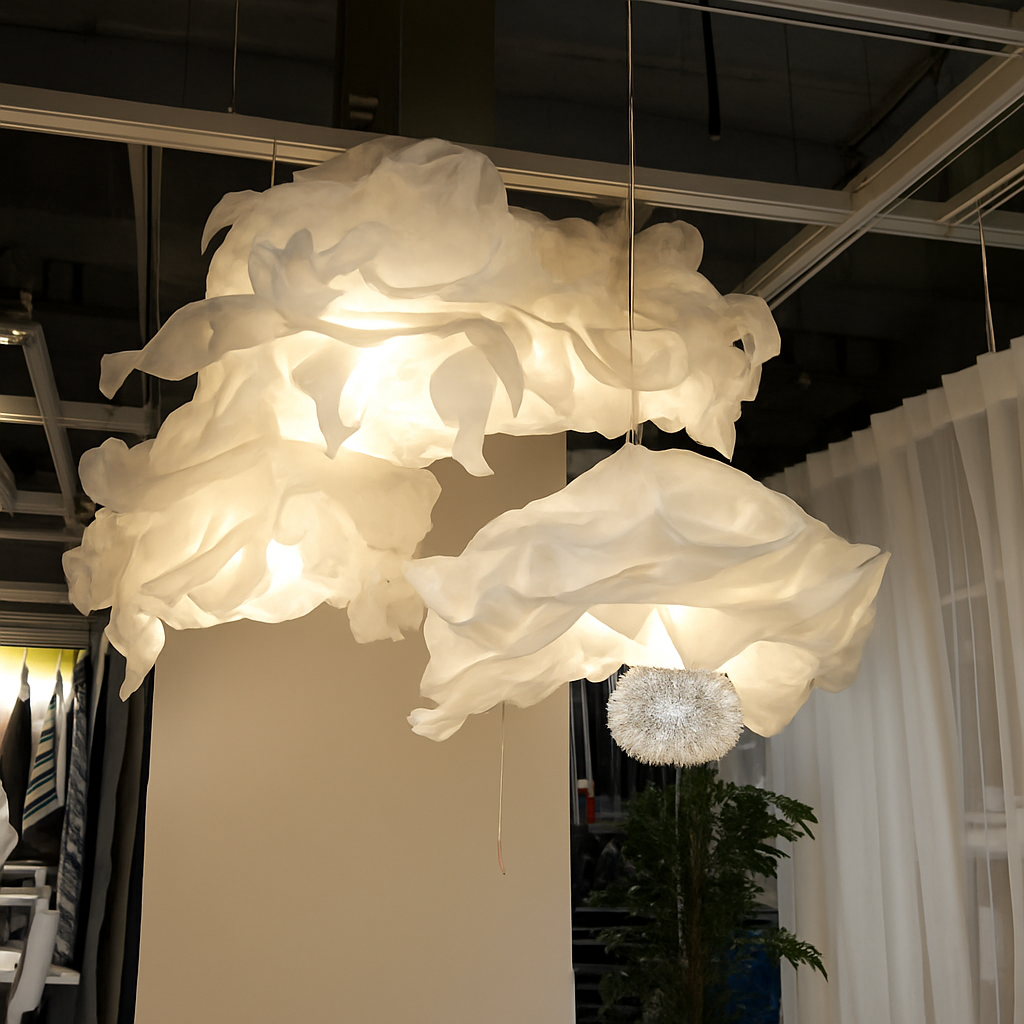 suspension nordique en papier pour noël créative restaurant bricolage nuage - vue 6 sur 7