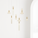 suspension nordique en verre transparent pour éclairage décoratif